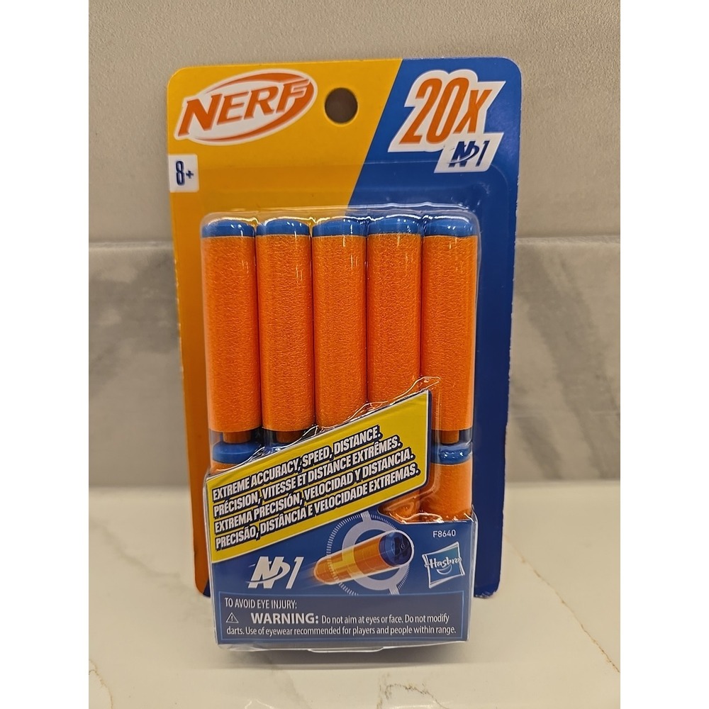 Nerf N Series N1 Darts, Includes 20 Refill Compatible Small, Orange